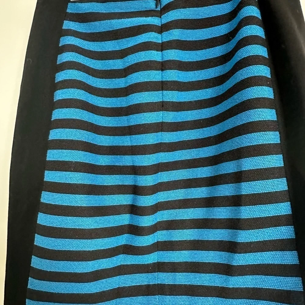 Ann Taylor Blue and Black Striped Mini Skirt | 4P